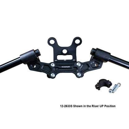 Ducati Monster 797/821 2018-21 Clipon Adapter Plate w/Gauge Mount 1.5 inch Standard Rise w/ BXL bars