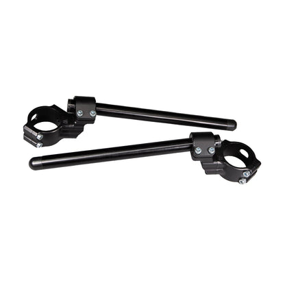 Suzuki GSXR600/750 2011-20 Adjustable 35mm Side Mount Clip-on Riser set -12in Black Bars - Woodcraft Technologies