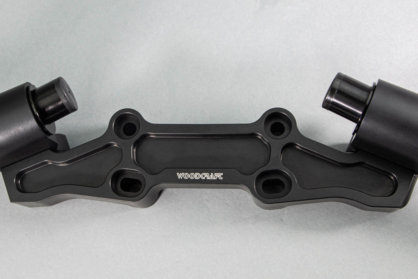 Adjustable Riser Clipon Adapter Plate w/ Std. Black Bars Kawasaki NINJA 650 2006-2016, ER6N 2009-2011 - Woodcraft Technologies