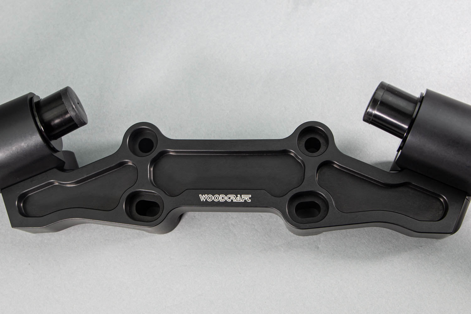 Adjustable Riser Clipon Adapter Plate w/ Std. Black Bars Kawasaki NINJA 650 2006-2016, ER6N 2009-2011 - Woodcraft Technologies