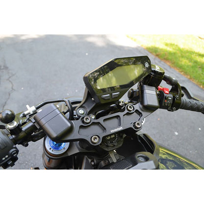 Yamaha FZ09 '14-17,XSR900 '16+ Front Mount 35mm Eccentric Adjustable Adapter Plate Assembly - Woodcraft Technologies