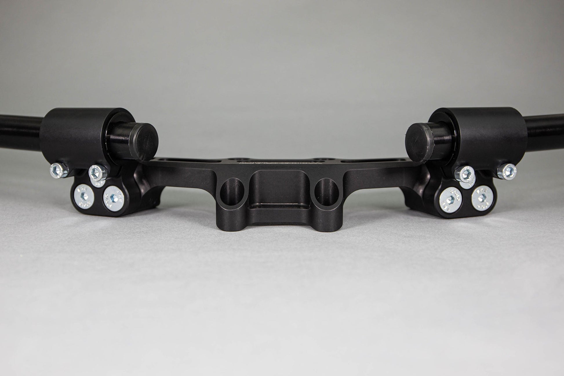 Adjustable Riser Clipon Adapter Plate w/ XL Black Bars Ducati Scrambler - Woodcraft Technologies