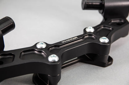 Ducati Monster 821 '14-17 Front Mount 35mm Eccentric Adjustable Adapter Plate Assembly - Woodcraft Technologies