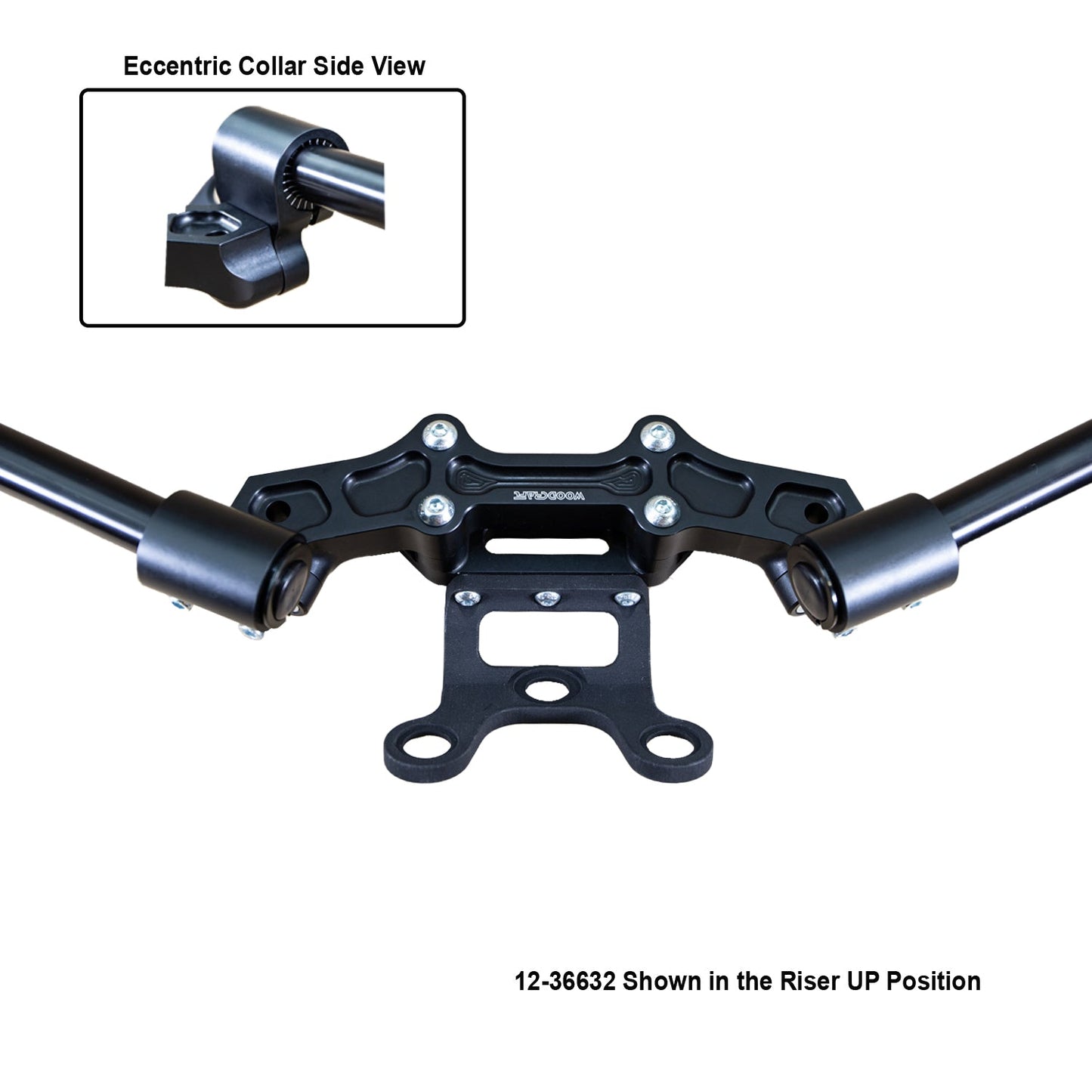Ducati Monster 1200 2017-21 Clipon Adapter Plate  w/Gauge Mount 1.5" Standard Rise