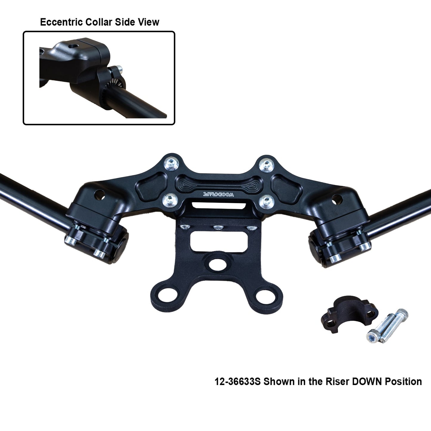 Ducati Monster 797/821 2018-21 Clipon Adapter Plate w/Gauge Mount 1.5 inch Standard Rise w/ BXL bars