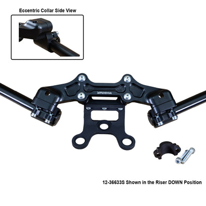 Ducati Monster 797/821 2018-21 Clipon Adapter Plate w/Gauge Mount 1.5 inch Standard Rise w/ BXL bars