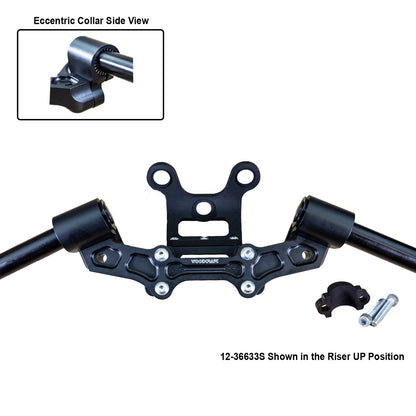 Ducati Monster 797/821 2018-21 Clipon Adapter Plate w/Gauge Mount 1.5 inch Standard Rise w/ BXL bars