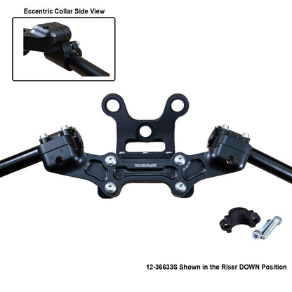 Ducati Monster 797/821 2018-21 Clipon Adapter Plate w/Gauge Mount 1.5 inch Standard Rise w/ BXL bars