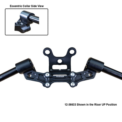 Ducati Monster 797/821 2018-21 Clipon Adapter Plate w/Gauge Mount 1.5 inch Standard Rise w/ BXL bars