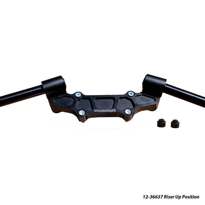 Ducati Monster 937 Adjustable Riser Adapter Plate w/ Standard Black Bars