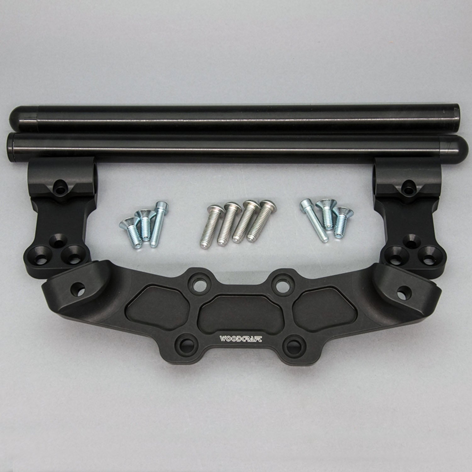 Clipon Adapter Plate w/ XL Black Bars Ducati Monster 696/796/1100 - Woodcraft Technologies