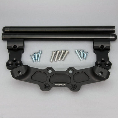 Clipon Adapter Plate w/ XL Black Bars Ducati Monster 696/796/1100 - Woodcraft Technologies