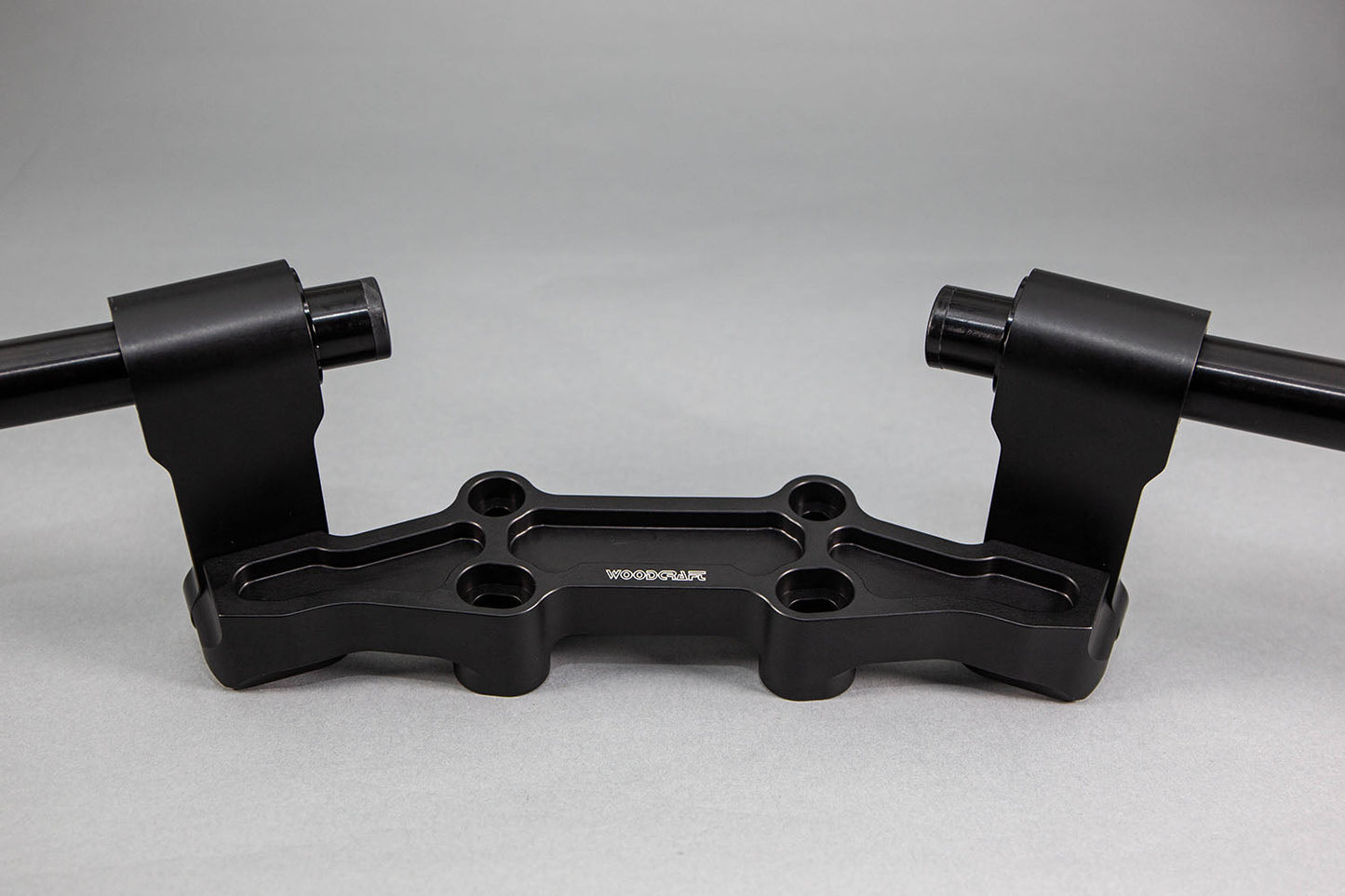 Adjustable Riser Clipon Adapter Plate w/ Std. Black Bars Kawasaki NINJA 650 2006-2016, ER6N 2009-2011 - Woodcraft Technologies