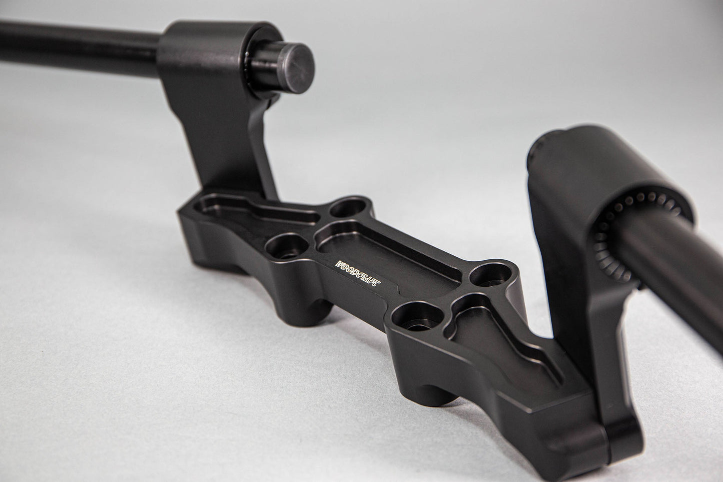 Adjustable Riser Clipon Adapter Plate w/ Std. Black Bars Kawasaki NINJA 650 2006-2016, ER6N 2009-2011 - Woodcraft Technologies