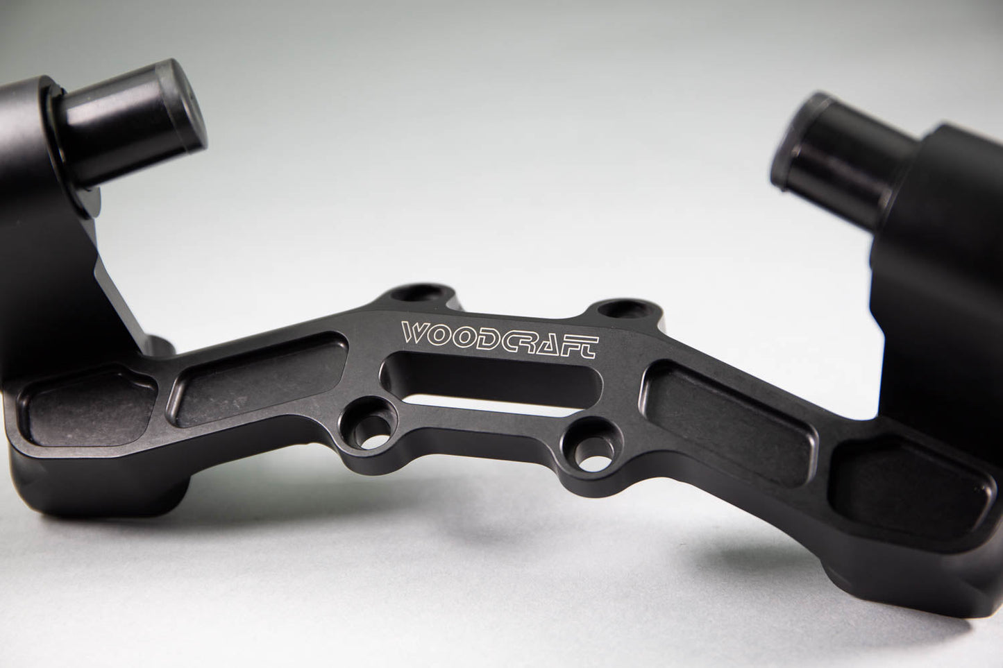 Adjustable Riser Clipon Adapter Plate w/ XL Black Bars Ducati Scrambler - Woodcraft Technologies