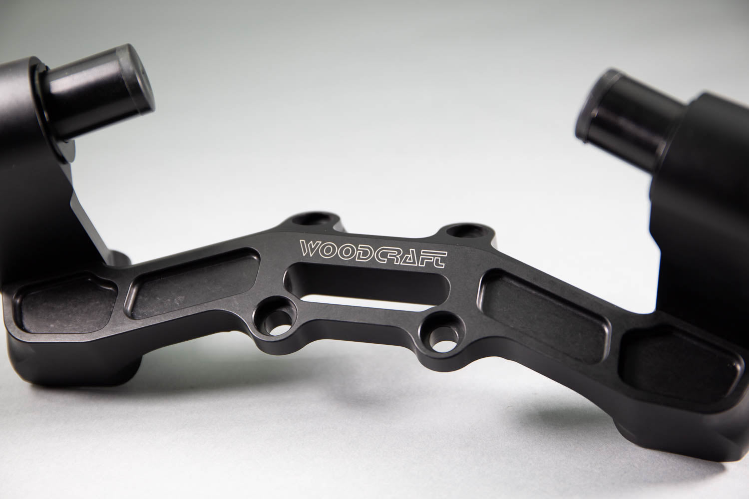 Adjustable Riser Clipon Adapter Plate w/ XL Black Bars Ducati Scrambler - Woodcraft Technologies