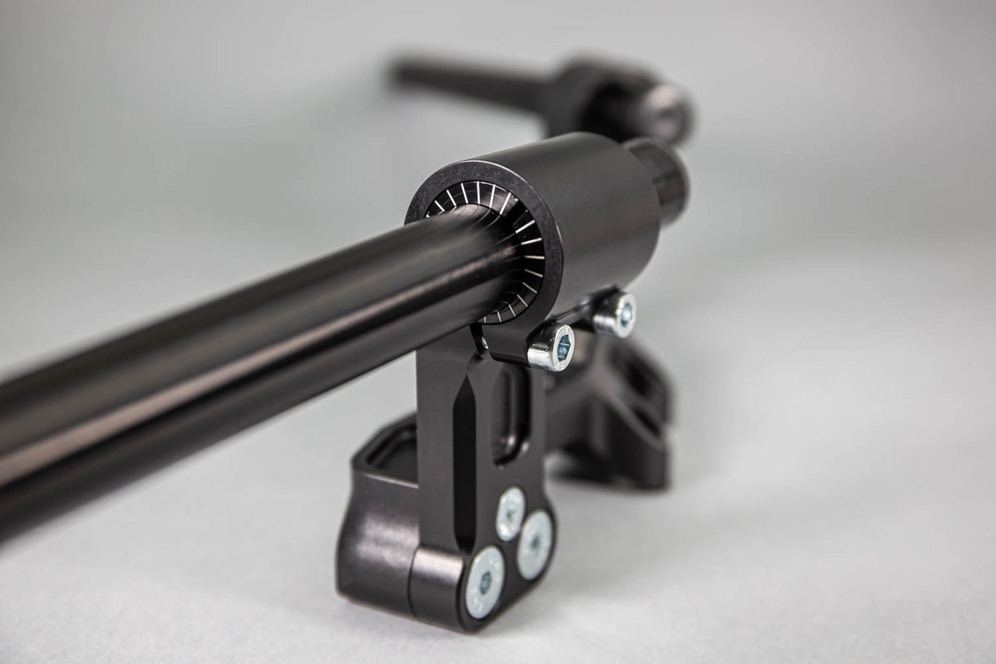 Adjustable Riser Clipon Adapter Plate w/ XL Black Bars Ducati Scrambler - Woodcraft Technologies