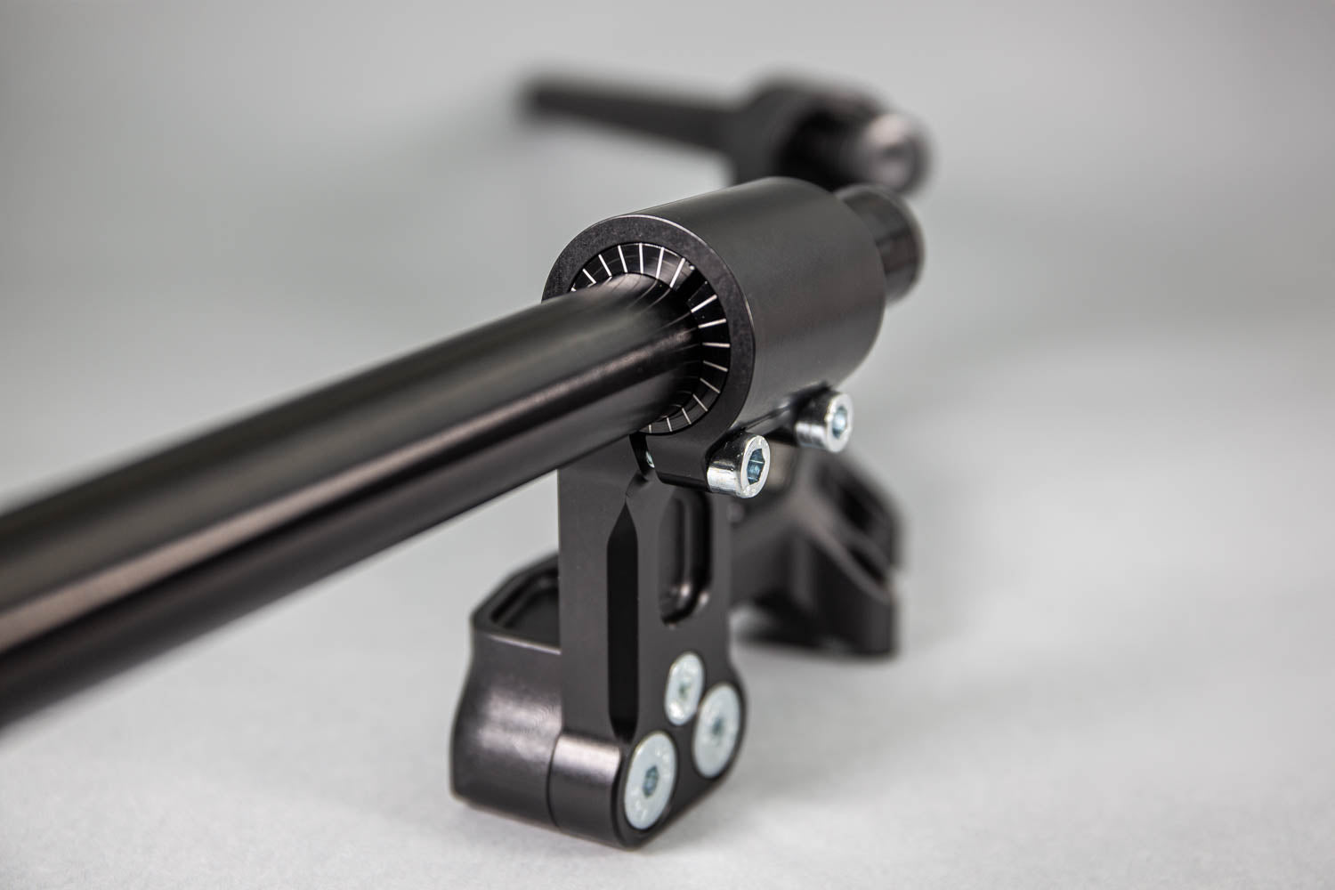 Adjustable Riser Clipon Adapter Plate w/ XL Black Bars Ducati Scrambler - Woodcraft Technologies