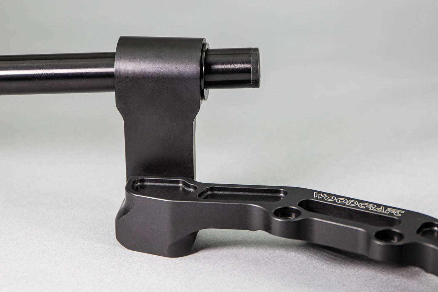 Adjustable Riser Clipon Adapter Plate w/ XL Black Bars Ducati Scrambler - Woodcraft Technologies