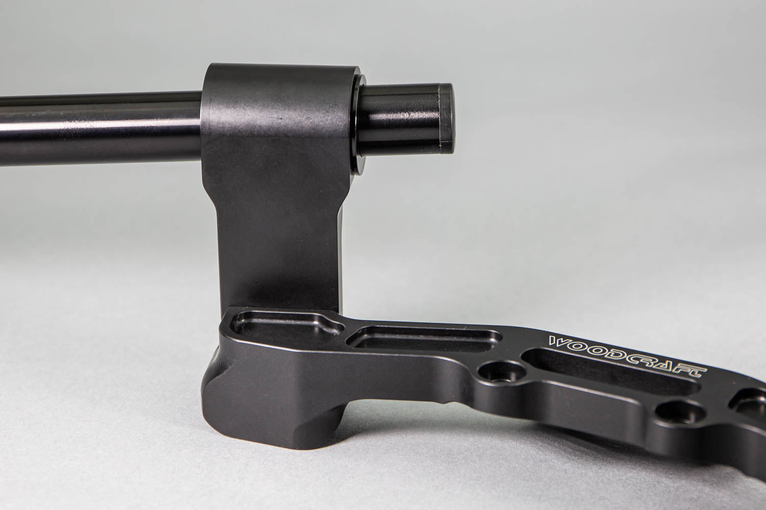 Adjustable Riser Clipon Adapter Plate w/ XL Black Bars Ducati Scrambler - Woodcraft Technologies