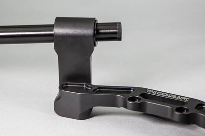 Adjustable Riser Clipon Adapter Plate w/ XL Black Bars Ducati Scrambler - Woodcraft Technologies