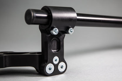 Adjustable Riser Clipon Adapter Plate w/ XL Black Bars Ducati Monster 696/796/1100 - Woodcraft Technologies