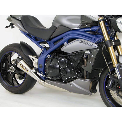 Hindle Evolution Megaphone Slip-on System Triumph 1050 Speed Triple 2011-15 - Woodcraft Technologies