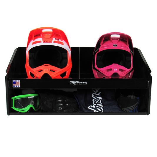 Pit Posse Helmet Bay Double Mount Black