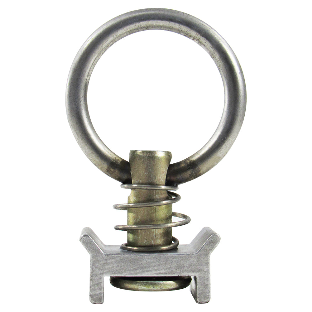 Pit Posse S Track Single Stud Ring (Spring Loaded) Silver