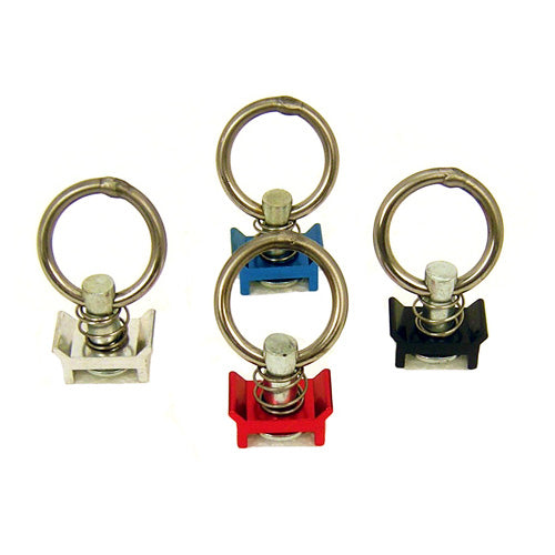 Pit Posse S Track Single Stud Ring (Spring Loaded) Red