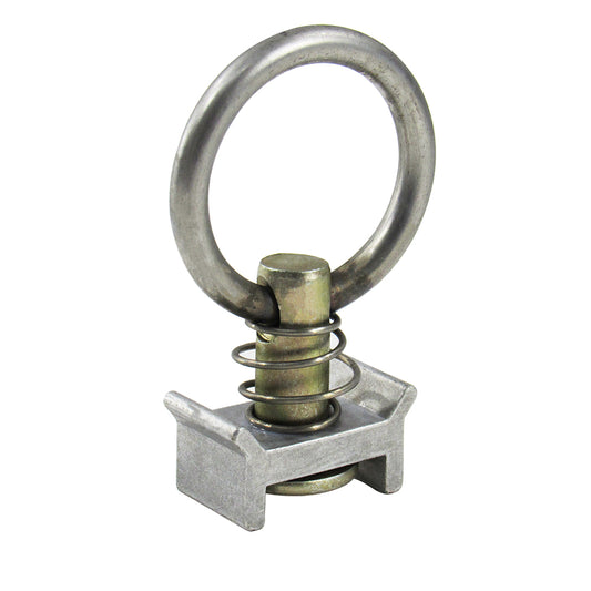 Pit Posse S Track Single Stud Ring (Spring Loaded) Silver